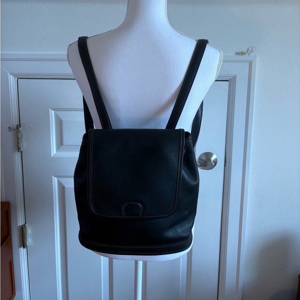 Black Leather Backpack
